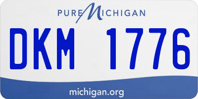 MI license plate DKM1776