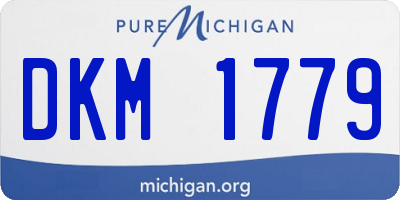 MI license plate DKM1779