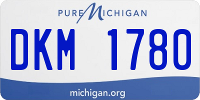 MI license plate DKM1780