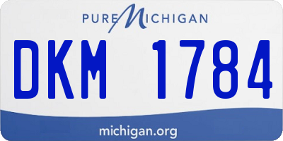 MI license plate DKM1784