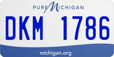 MI license plate DKM1786