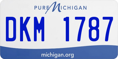 MI license plate DKM1787