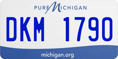 MI license plate DKM1790