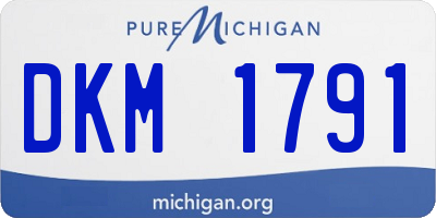 MI license plate DKM1791