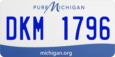 MI license plate DKM1796