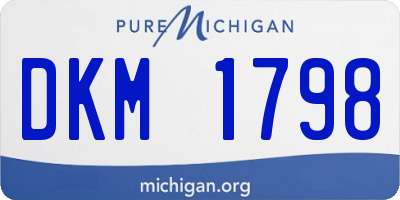 MI license plate DKM1798