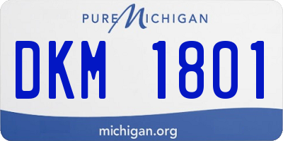 MI license plate DKM1801