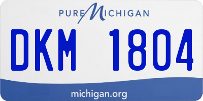 MI license plate DKM1804
