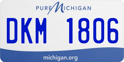 MI license plate DKM1806