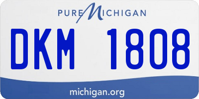 MI license plate DKM1808