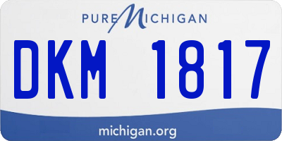 MI license plate DKM1817