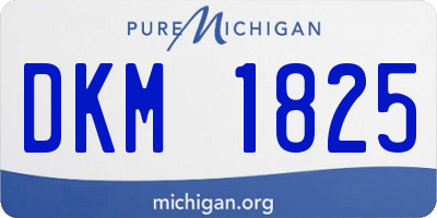 MI license plate DKM1825