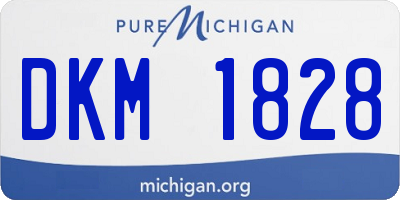 MI license plate DKM1828