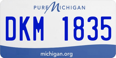 MI license plate DKM1835