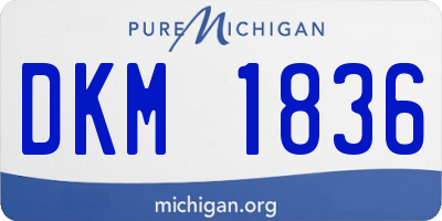 MI license plate DKM1836