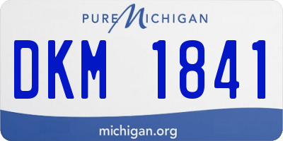 MI license plate DKM1841