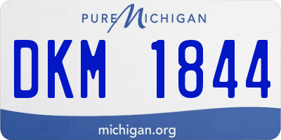 MI license plate DKM1844