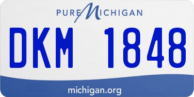MI license plate DKM1848