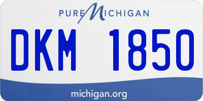 MI license plate DKM1850
