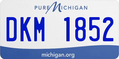 MI license plate DKM1852
