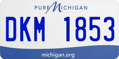MI license plate DKM1853