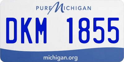 MI license plate DKM1855