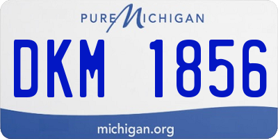 MI license plate DKM1856