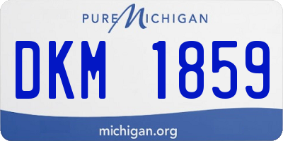 MI license plate DKM1859