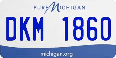 MI license plate DKM1860