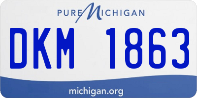 MI license plate DKM1863