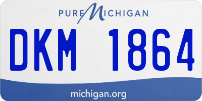 MI license plate DKM1864