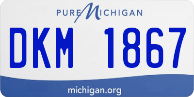 MI license plate DKM1867