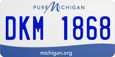 MI license plate DKM1868
