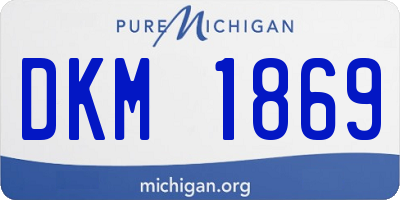MI license plate DKM1869