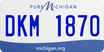 MI license plate DKM1870
