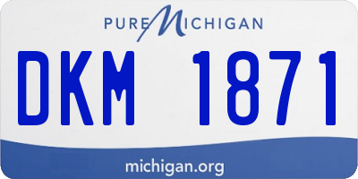 MI license plate DKM1871