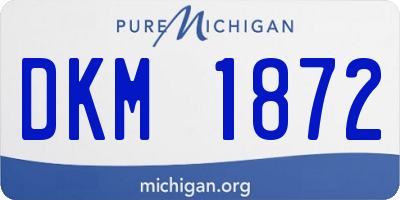 MI license plate DKM1872