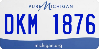 MI license plate DKM1876