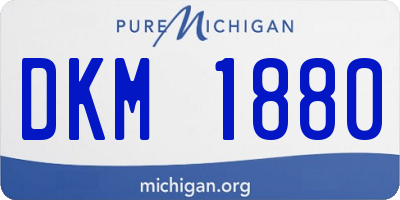 MI license plate DKM1880