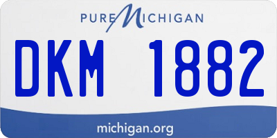 MI license plate DKM1882
