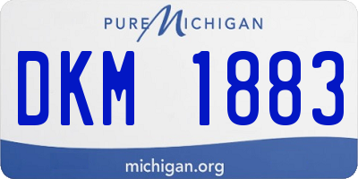 MI license plate DKM1883