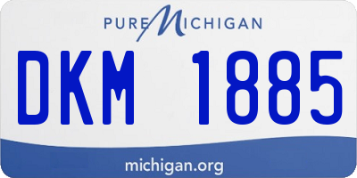 MI license plate DKM1885