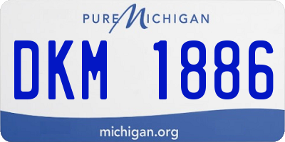 MI license plate DKM1886