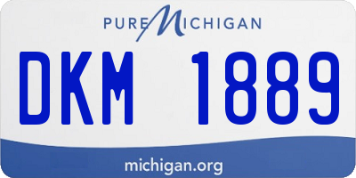 MI license plate DKM1889