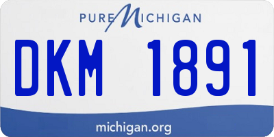 MI license plate DKM1891