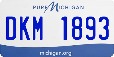 MI license plate DKM1893