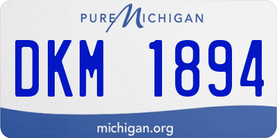 MI license plate DKM1894