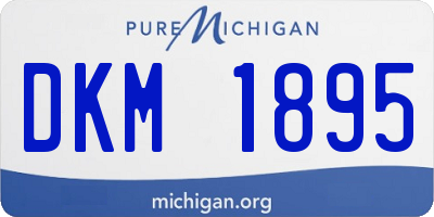 MI license plate DKM1895