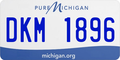 MI license plate DKM1896
