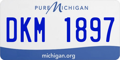 MI license plate DKM1897